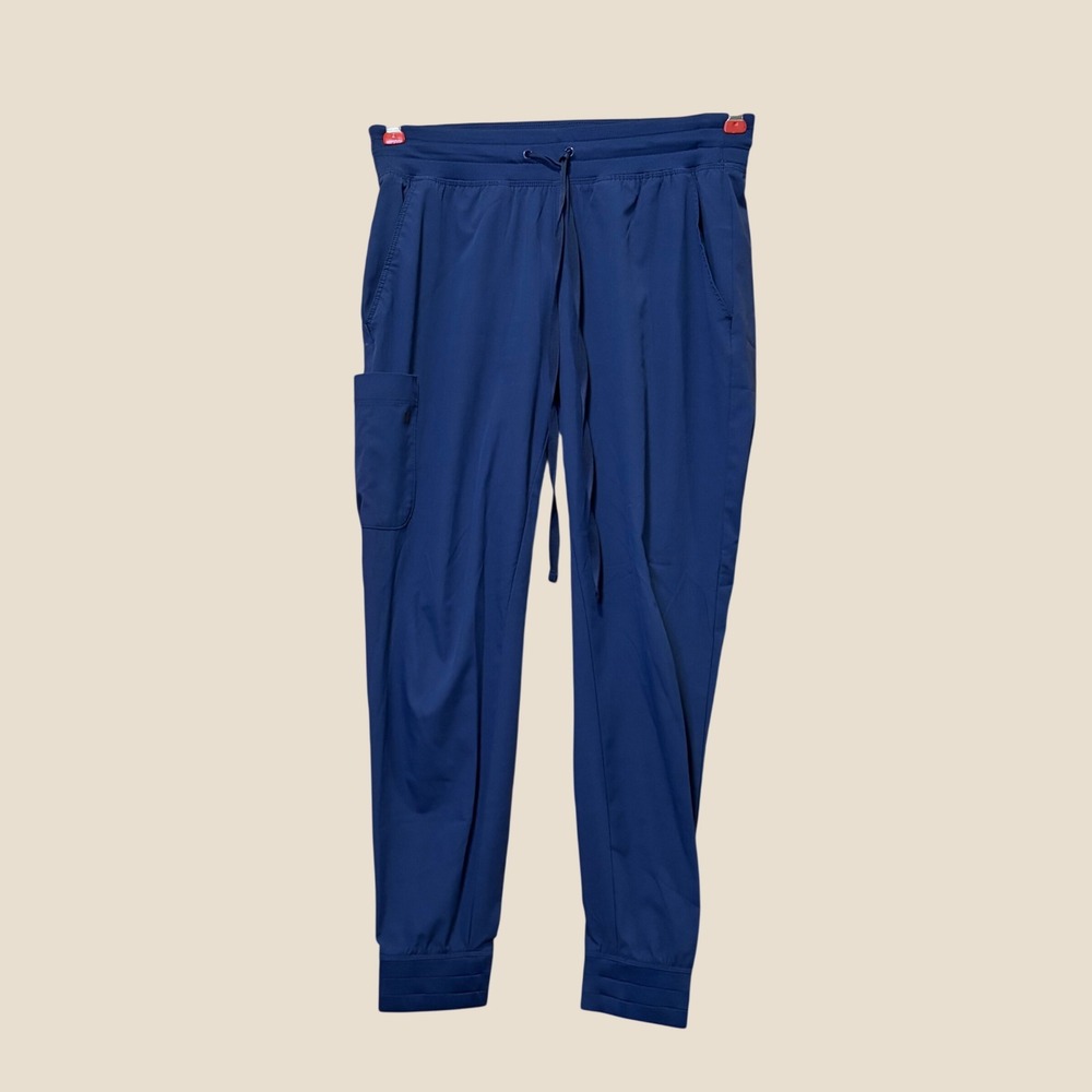 Scrub Joy Jogger Scrub Pants Women Small Petite Blue Cargo Medical Nursing